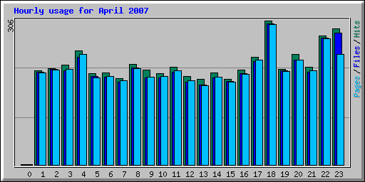 Hourly usage for April 2007